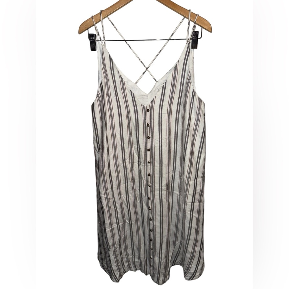 G X F Gentle Fawn Dress Size Medium pinstripe white black red